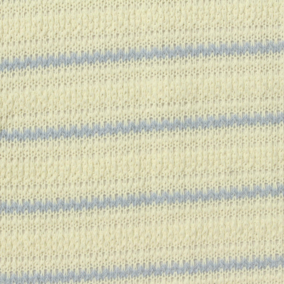Light Blue Horizontal-Stripe Chunky Knit, Polyester