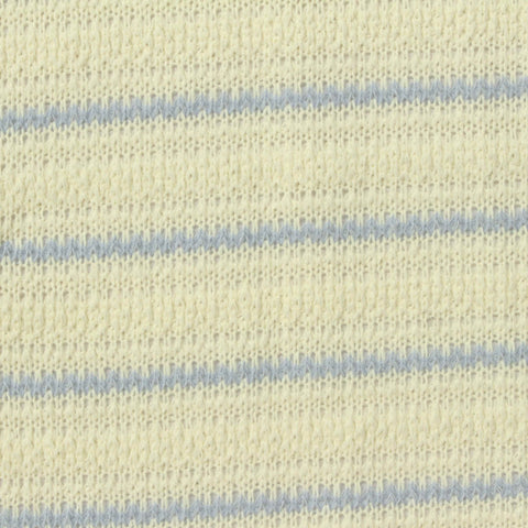 Light Blue Horizontal-Stripe Chunky Knit, Polyester