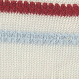 Red Horizontal-Stripe Chunky Knit, Polyester — texture
