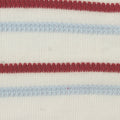 Red Horizontal-Stripe Chunky Knit, Polyester, 180 gsm