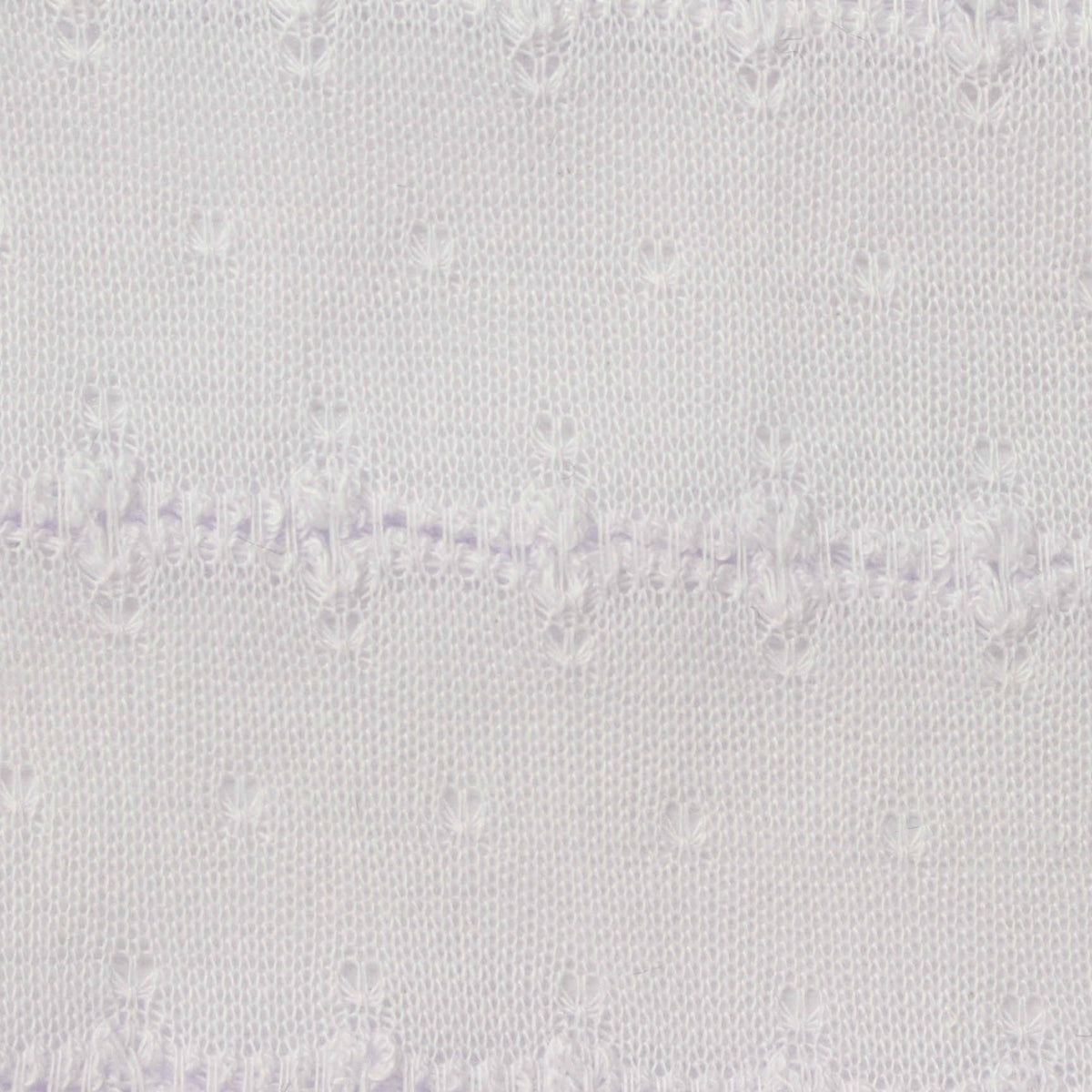 White Tone-on-Tone Floral Chunky Knit, Polyester