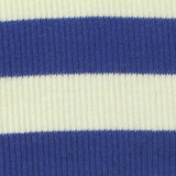 Blue Horizontal-Stripe Rib Knit, Cotton — texture