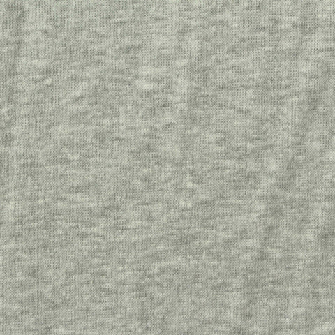 Light Grey Marl Rib Knit, Cotton-Poly, 200 gsm