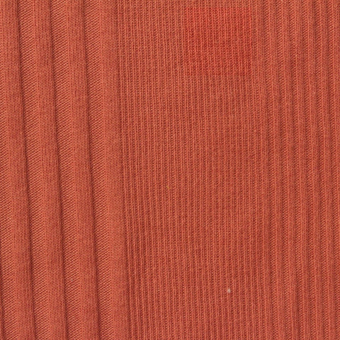 Cotton Polyester Stretch Rib Knit Fabric, 190 gsm, 150 cm — Orange