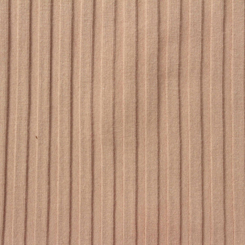 Viscose Stretch Rib Knit Fabric, 357 gsm, 120 cm — Beige