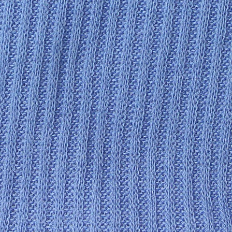 Brushed Polyester Viscose Stretch Rib Knit Fabric, 190 gsm, 165 cm — Blue