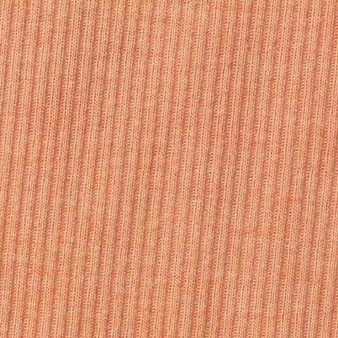 Polyester Viscose Stretch Rib Knit Fabric, 255 gsm, 127 cm — Orange