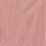 Brushed Polyester Stretch Rib Knit Fabric, 197 gsm, 144 cm — Pink — texture