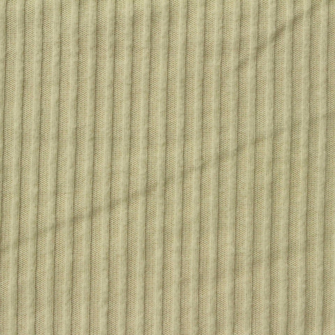 Brushed Polyester Viscose Stretch Rib Knit Fabric, 240 gsm, 160 cm — Khaki