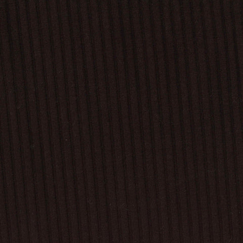 Polyester Viscose Stretch Rib Knit Fabric, 250 gsm, 148 cm — Brown
