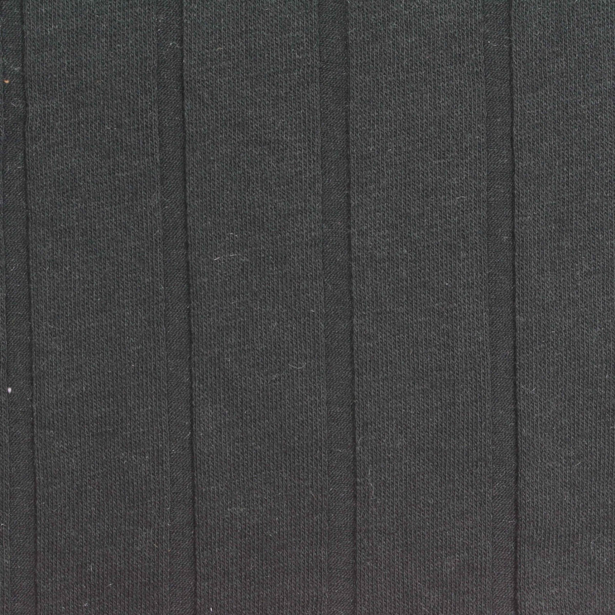 Cotton Polyester Stretch Rib Knit Fabric, 168 gsm, 130 cm — Black
