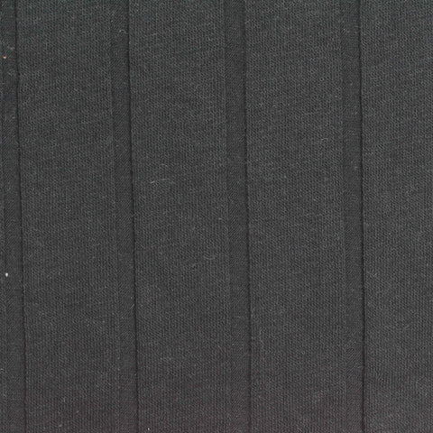 Cotton Polyester Stretch Rib Knit Fabric, 168 gsm, 130 cm — Black
