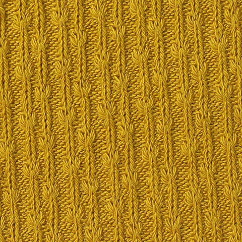 Jacquard Cotton Stretch Rib Knit Fabric, 250 gsm, 168 cm — Yellow