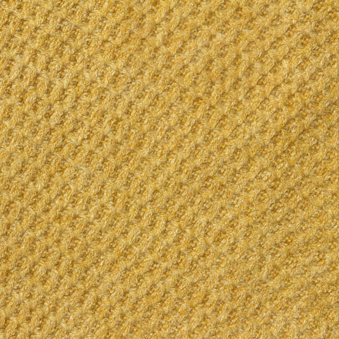 Jacquard Viscose Polyester Blend Chunky Knit Fabric, 290 gsm, 155 cm — Yellow