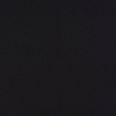 Polyester Stretch Linen-Look Fabric, 194 gsm, 170 cm — Black