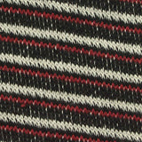 Black Horizontal-Stripe Chunky Knit, Poly-Cotton — texture