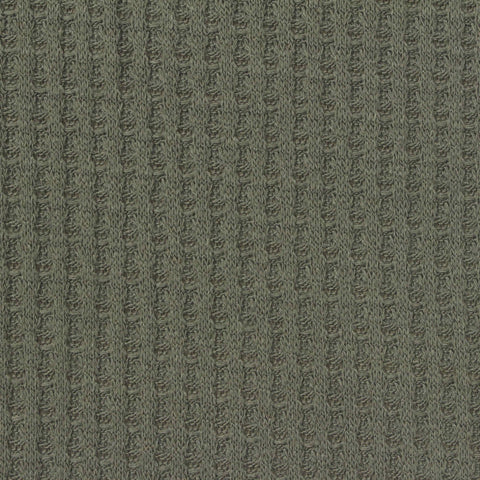 Polyester Viscose Stretch Waffle Knit Fabric, 200 gsm, 163 cm — Green