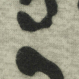 Dark Grey Leopard Chunky Knit, Polyester — texture