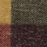 Mustard Bold-Plaid Chunky Knit, Viscose-Poly — texture