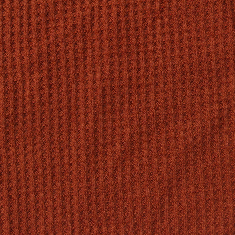 Polyester Viscose Stretch Waffle Knit Fabric, 272 gsm, 170 cm — Red