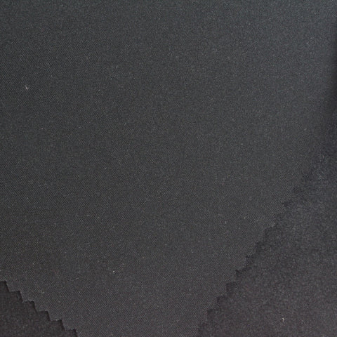 Polyester Stretch Fleece Fabric, 239 gsm, 156 cm — Black
