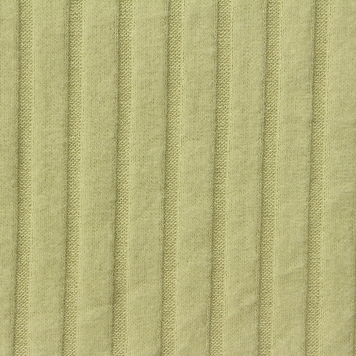 Brushed Polyester Viscose Stretch Rib Knit Fabric, 225 gsm, 155 cm — Green