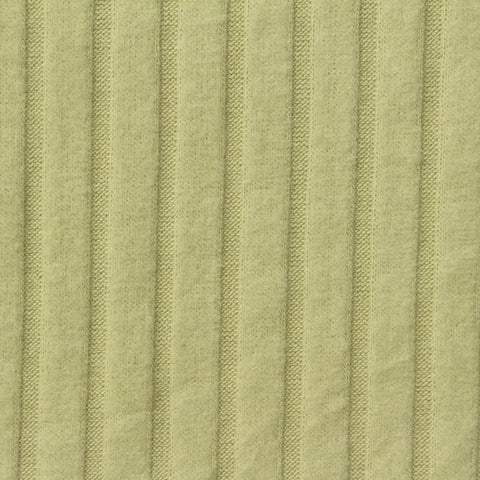 Brushed Polyester Viscose Stretch Rib Knit Fabric, 225 gsm, 155 cm — Green