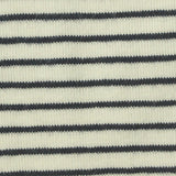 Dark Grey Horizontal-Stripe Rib Knit, Cotton — texture