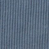 Brushed Polyester Viscose Stretch Rib Knit Fabric, 219 gsm, 130 cm — Blue — texture