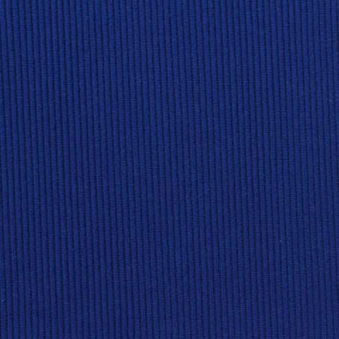 Brushed Polyester Stretch Rib Knit Fabric, 200 gsm, 140 cm — Blue