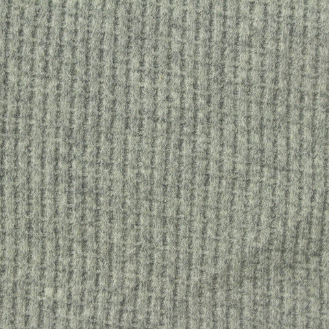 Grey Marl Waffle Knit, Cotton-Poly