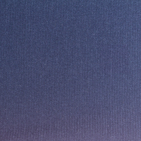 Brushed Polyester Stretch Rib Knit Fabric, 265 gsm, 130 cm — Navy