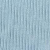 Polyester Viscose Stretch Rib Knit Fabric, 225 gsm, 168 cm — Blue