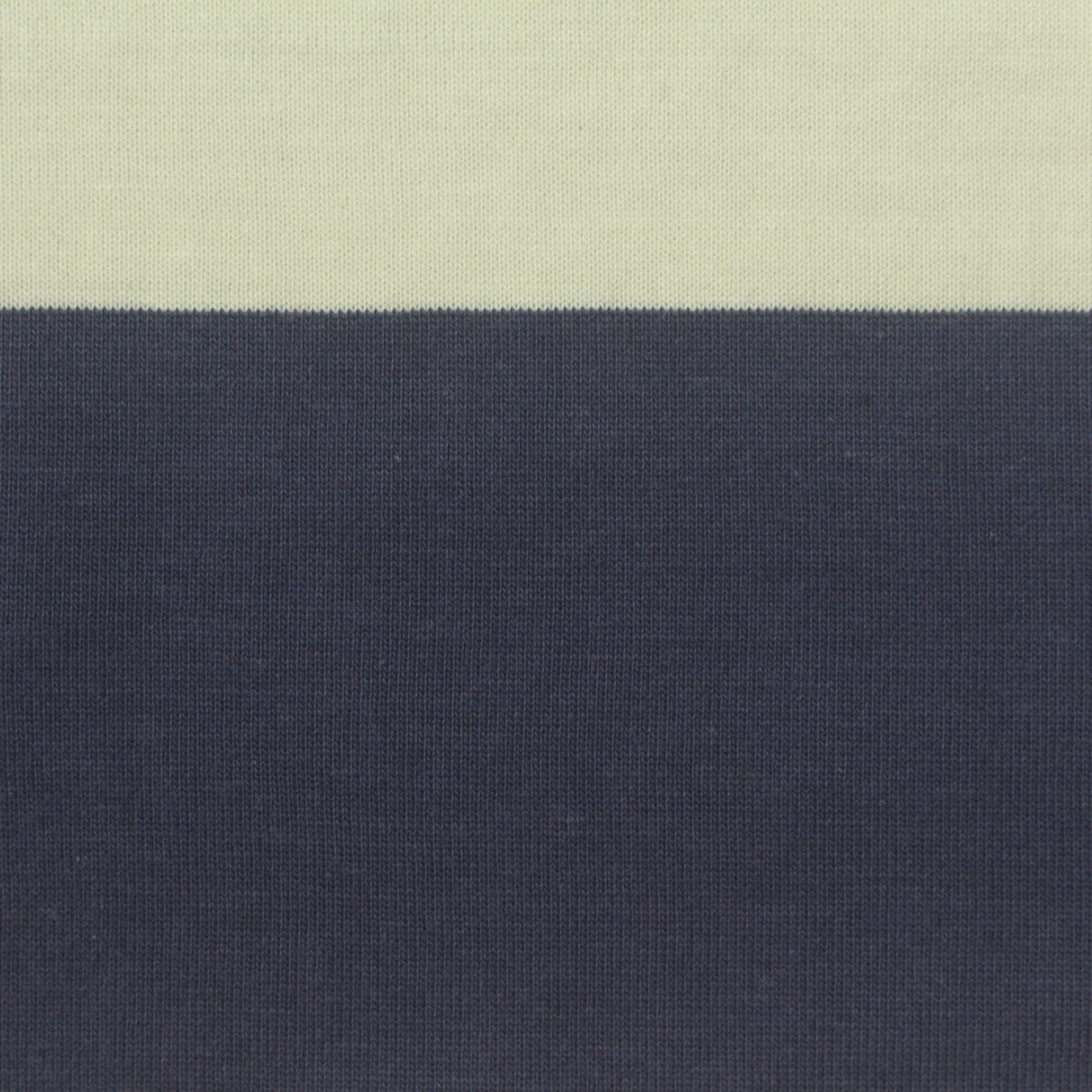 Cream Horizontal-Stripe Jersey Knit, Cotton, 247 gsm