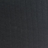 Polyester Viscose Stretch Rib Knit Fabric, 200 gsm, 175 cm — Black