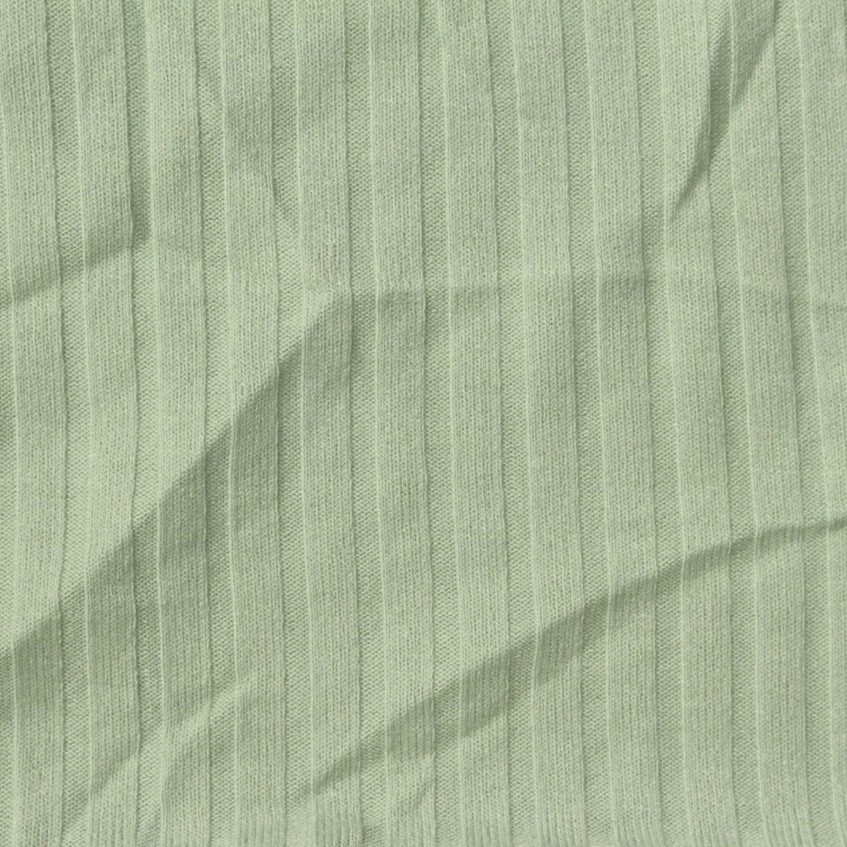 Polyester Viscose Stretch Rib Knit Fabric, 250 gsm, 163 cm — Green