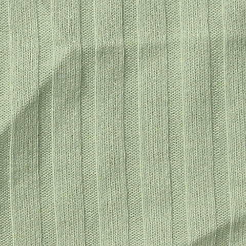 Polyester Viscose Stretch Rib Knit Fabric, 250 gsm, 163 cm — Green