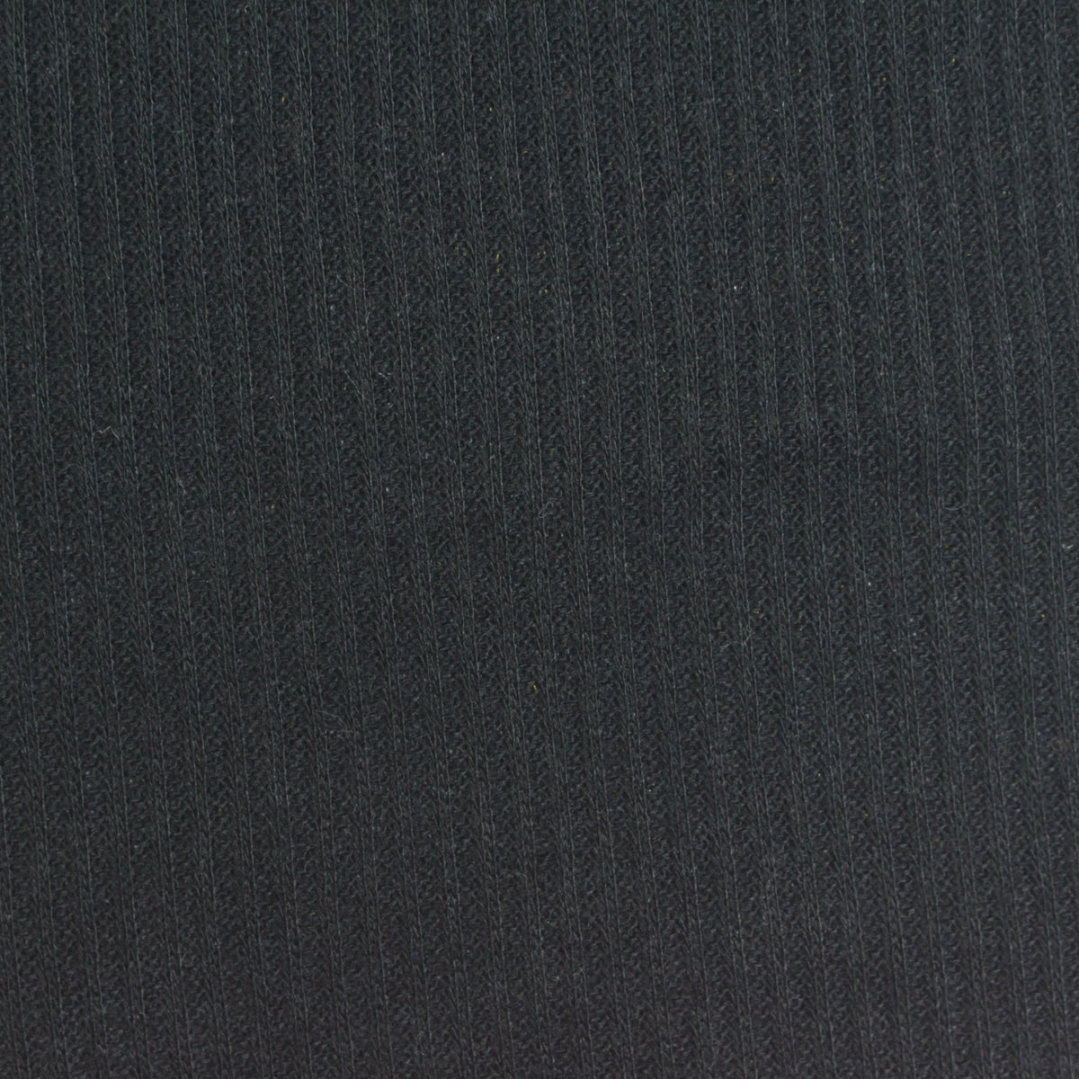 Brushed Polyester Viscose Stretch Rib Knit Fabric, 190 gsm, 164 cm — Black