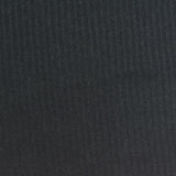 Brushed Polyester Viscose Stretch Rib Knit Fabric, 190 gsm, 164 cm — Black