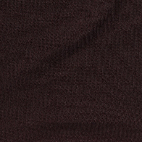 Polyester Viscose Stretch Rib Knit Fabric, 150 gsm, 180 cm — Brown