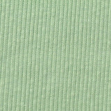Polyester Cotton Blend Rib Knit Fabric, 130 gsm, 160 cm — Green — texture