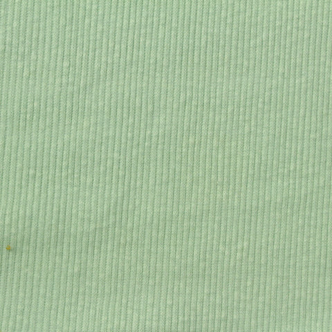 Polyester Cotton Blend Rib Knit Fabric, 130 gsm, 160 cm — Green