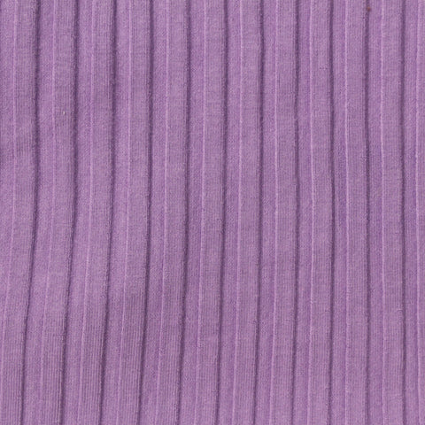 Viscose Stretch Rib Knit Fabric, 360 gsm, 120 cm — Purple