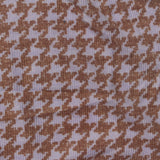 Brown Houndstooth Rib Knit, Poly-Viscose