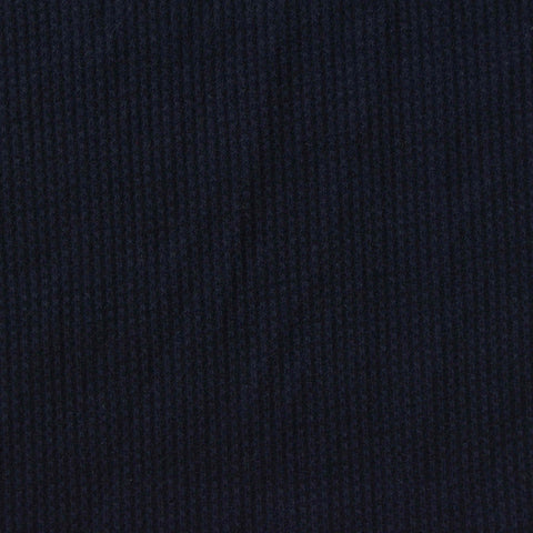 Polyester Viscose Stretch Waffle Knit Fabric, 270 gsm, 150 cm — Navy