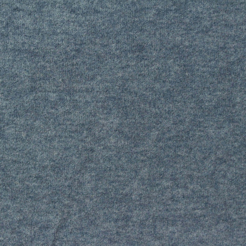 Blue-Grey Marl Rib Knit, Poly-Cotton