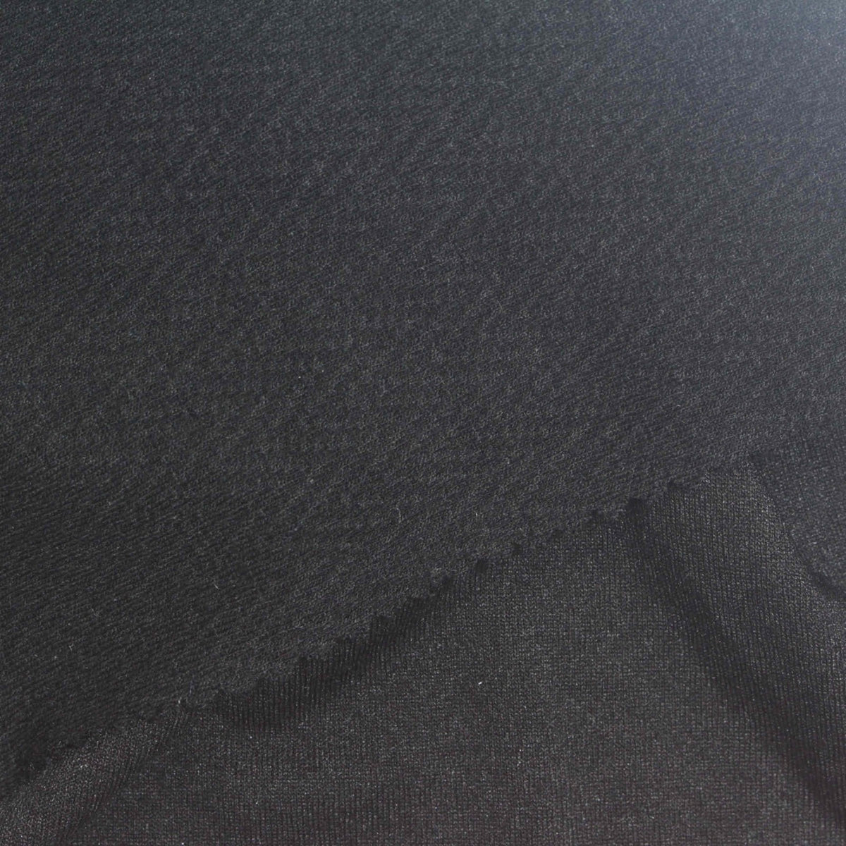 Jacquard Viscose Polyester Stretch Interlock Knit Fabric, 270 gsm, 160 cm — Black
