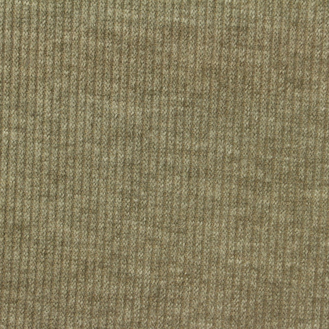 Khaki Marl Rib Knit, Poly-Viscose