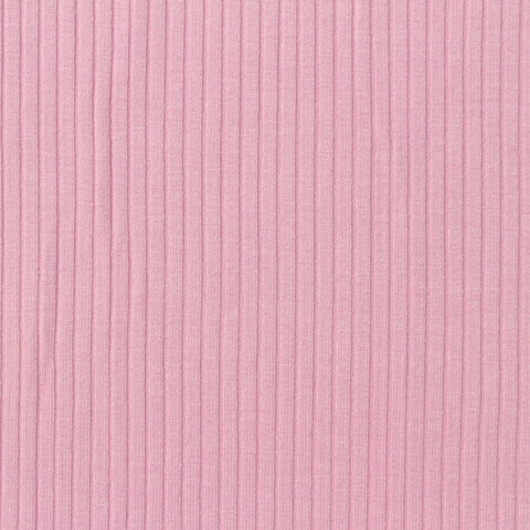 Viscose Stretch Rib Knit Fabric, 250 gsm, 145 cm — Pink