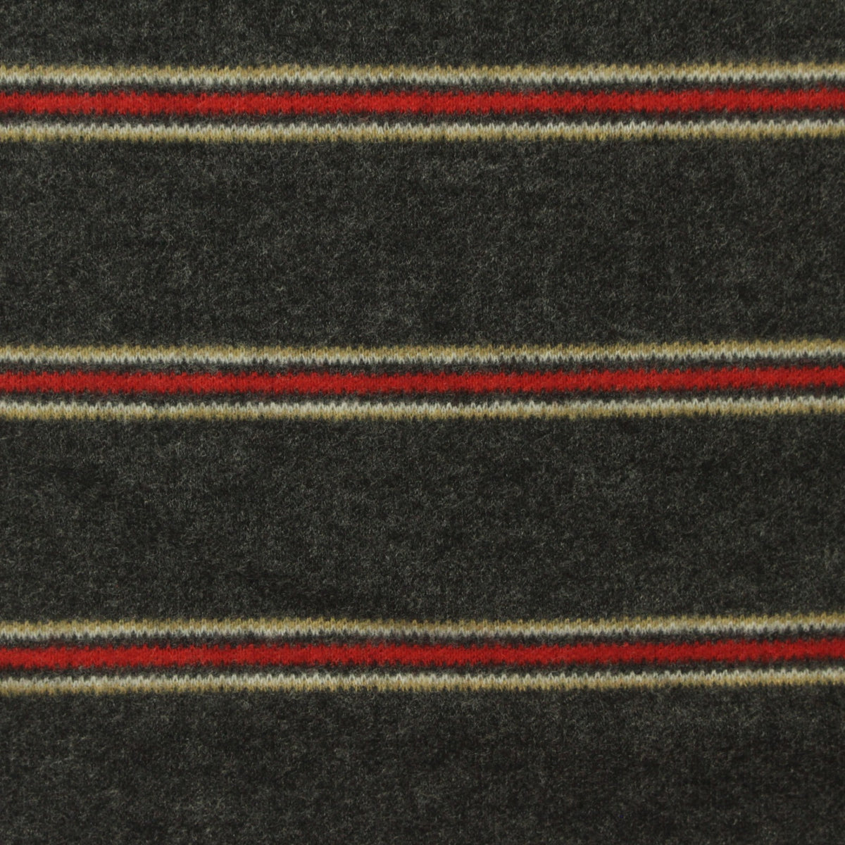Red Stripes Interlock Knit, Poly-Viscose